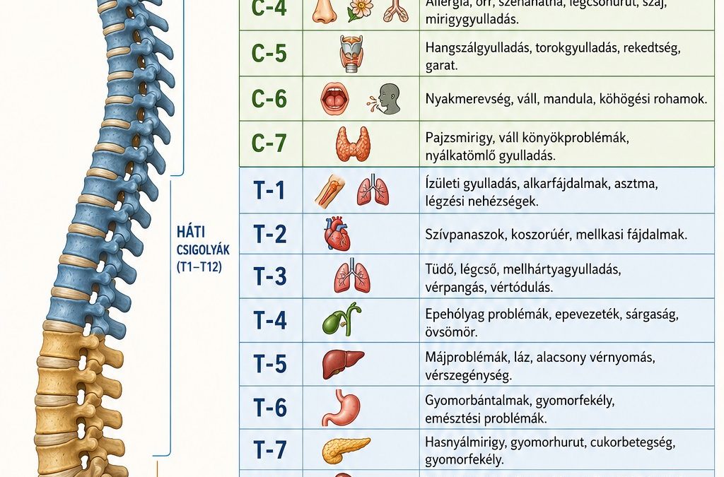 Gerinc és belső szervek kapcsolata – valóban összefügghetnek a panaszaid?